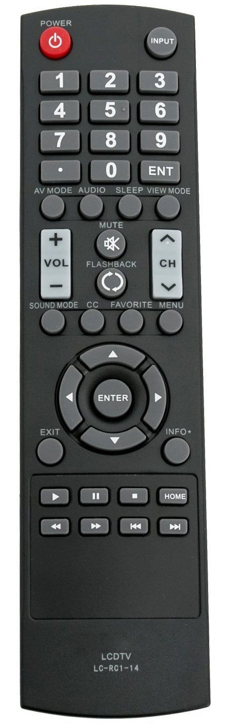 Replaced LC-RC1-14 Remote for Sharp TV LC-32LB150U LC-42LB261U LC-50LB261U LC-32LB261U LC-42LB150U LC-50LB150U LC32LB150U LC42LB261U LC50LB261U LC32LB261U LC42LB150U LC50LB150U