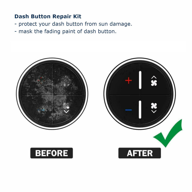 Ombialo AC & Radio Dash Button Repair Kit, Stickers Decals Compatible with GM Vehicles, GMC Chevrolet Tahoe Yukon Acadia Sierra 2006-2014, 1pc AC31 + 1pc Radio20 1 AC31+Radio20