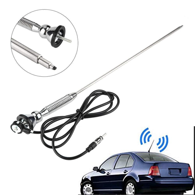 Akozon Antenna 18.5" Universal Car Roof Fender Radio AM/FM Aerial Antenna 180°Swivel