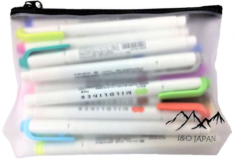 Zebra Mildliner Soft Color Double-Sided Highlighter Pens 20 Color Set(Standard 15 Color + New Sunny 5 Color) with Original Vinyl Pen Case