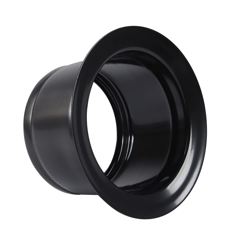 LQS Extended Sink Flange, Deep Garbage Disposal Sink Flange for Kitchen Sink, Fit for 3-1/2 Inch Standard Sink Drain Hole, Black Deep Sink Flange