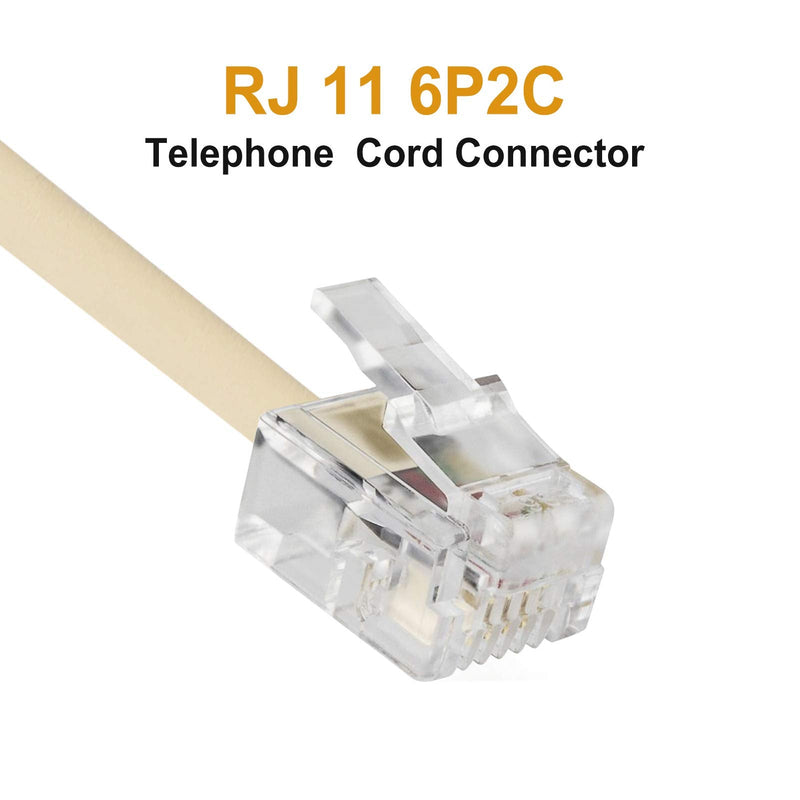 Uvital in-line DSL Filter Splitter/in-line DSL Filter RJ11 6P2C Male to 2 Female Telephone Modem ADSL Splitter Filter (Cream, 2 Pack) Cream