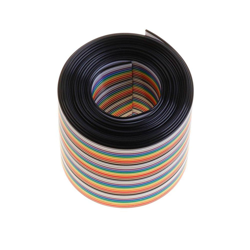 Eowpower 2M 40Pin 40Way Rainbow Color Flat Ribbon Cable IDC Wire Cable