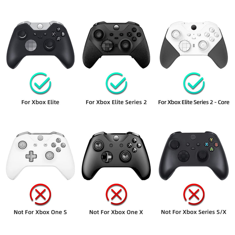 Mcbazel Metal Stainless Steel Paddles Trigger for Xbox Elite/Xbox Elite 2, Replacement Parts Accessories Kits Metal Paddles Compatible with Xbox Elite/Xbox Elite 2 Controller - 4 Pcs (Silver)
