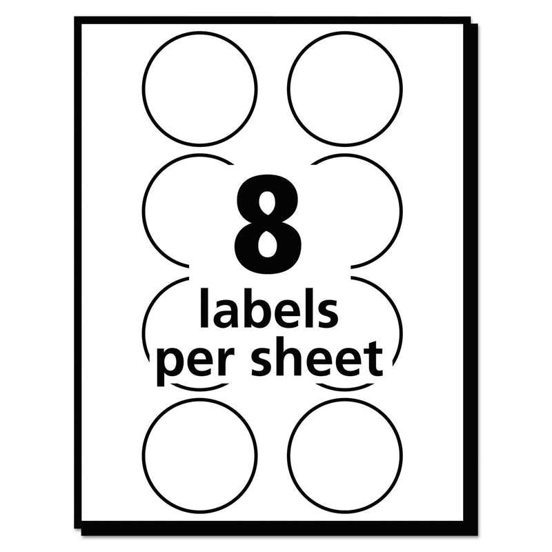 Avery 05497 Printable Removable Color-Coding Labels, 1 1/4-Inch dia, Neon Red, 400/Pack