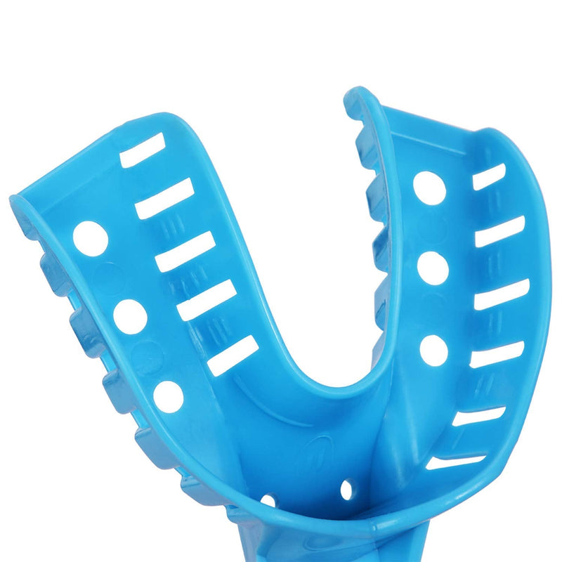 JMU Dental Impression Tray, Bag of 12 Perforated Disposable Trays, 2 Large Lower #2