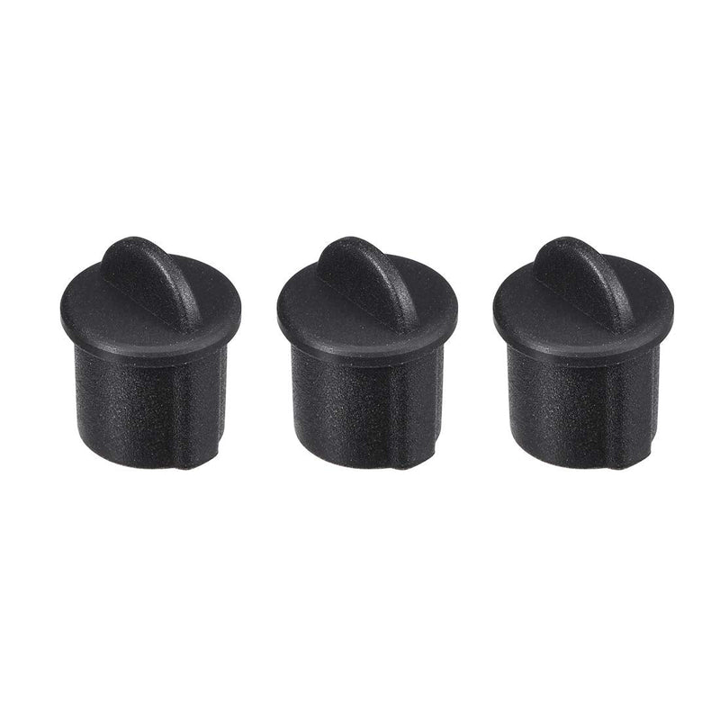 uxcell 5pcs BNC Silicone Protectors Cap Port Cover Anti Dust 9.5mm-11mm Dia Black
