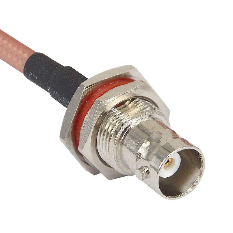 Boobrie BNC Connector Cable RF Coaxial Adapter Extension Cable BNC Male to BNC Female Bulkhead Cable 78.7 Inch Low Loss RG142 Cable BNC Adapter Cable Male to Female Coax Cable for CCTV Antenna etc 2M