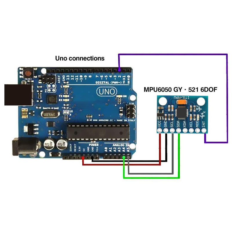 5 Pcs GY-521 MPU-6050 MPU6050 Module,6 DOF MPU-6050 3 Axis Accelerometer Gyroscope Sensor Module 16Bit AD Converter Data Output IIC I2C DIY Kit for Arduino (5PCS) 5PCS