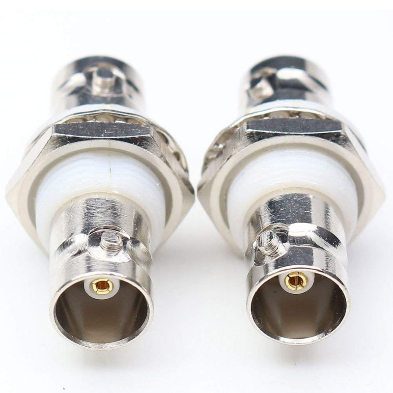 ANHAN BNC Female to Female Bulkhead Connectors,BNC Female Coupler BNC Bulkhead Coax Extension Cable Adapters for CCTV Camera Security System 10Packs BNC Female Bulkhead 10pcs