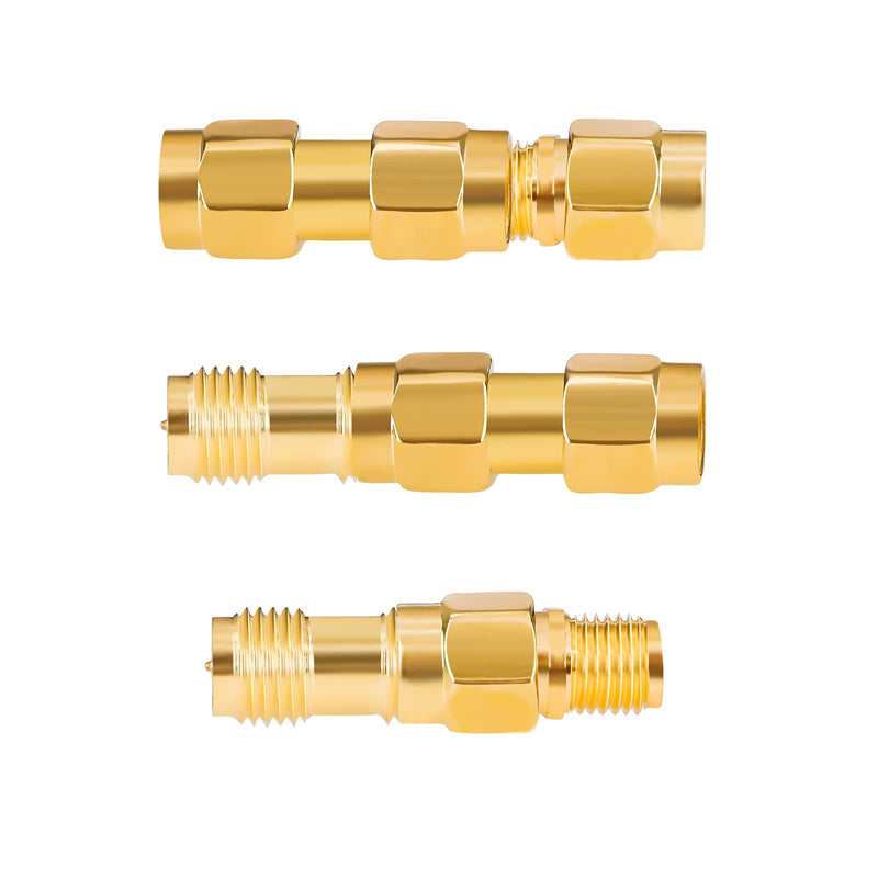 Goupchn SMA Adapter Kit 6PCS SMA Male Female Audio Extension RF Coaxial Connector Coupler for Antenna, Ham Radio, WiFi, HT