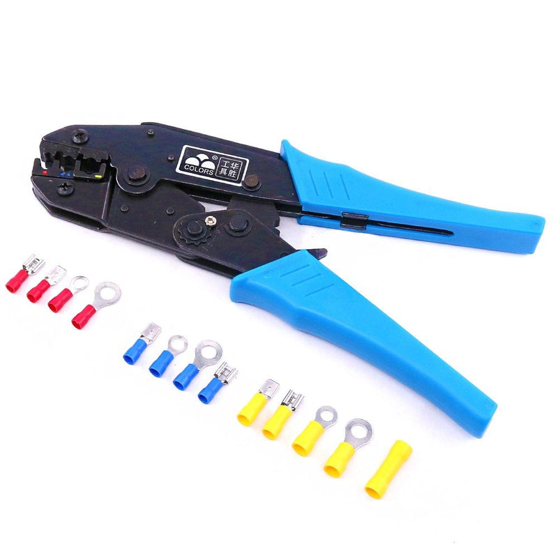 Hilitchi Professional Insulated Wire Terminals Connectors Ratcheting Crimper Tool for 22-10AWG