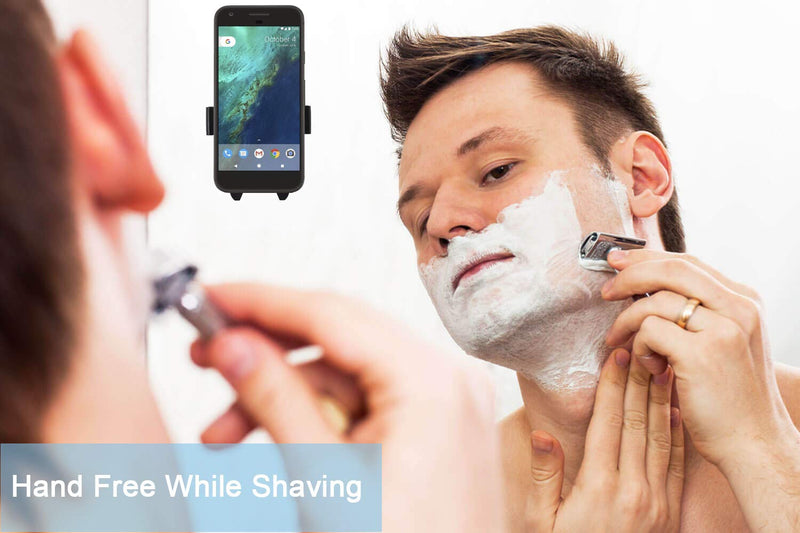 Phone Holder Wall Mount with 3M VHB Adhesive Strips Phone Charging Holder Compatible for iPhone, Samsung, Smartphone and Most Other Cellphones PJYU