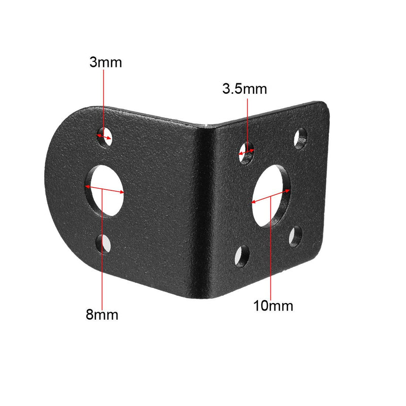 uxcell 2PCS L-Shape Mounting Bracket Gear Reduction Motor Holder for 25mm Gear Motor