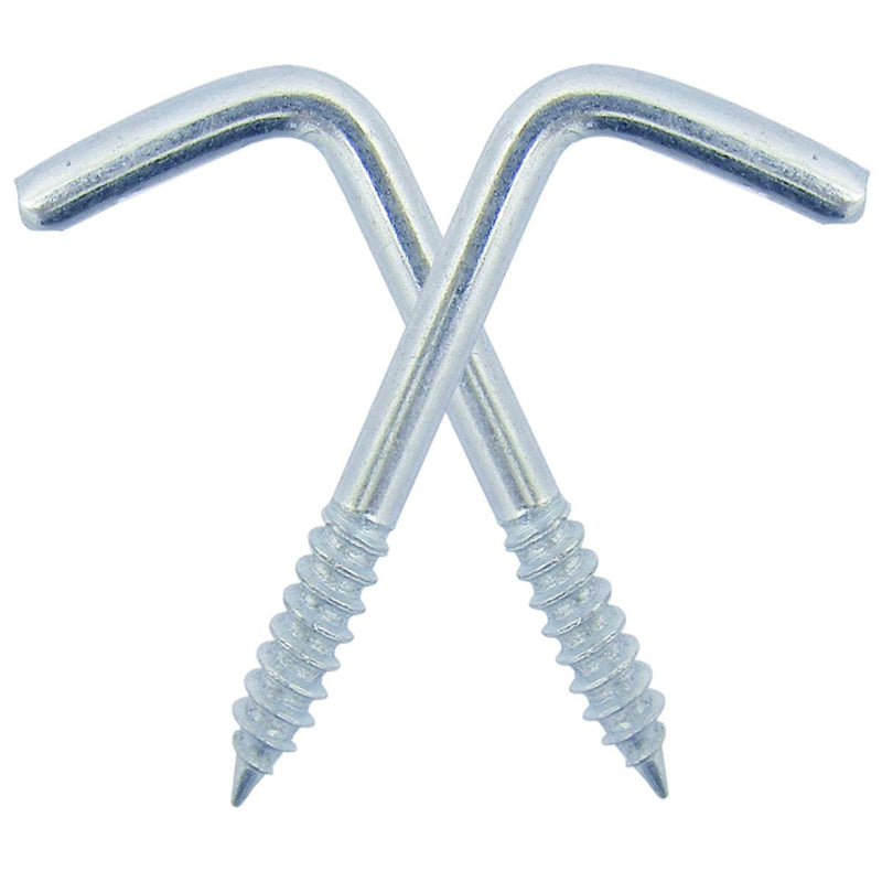 Shells 50PCS Silver Color Carbon Steel Metal Right-Angle Hooks 7 Shape Screw Hooks Self-Tapping Screws Hooks L Shape Hooks 34 X15mm