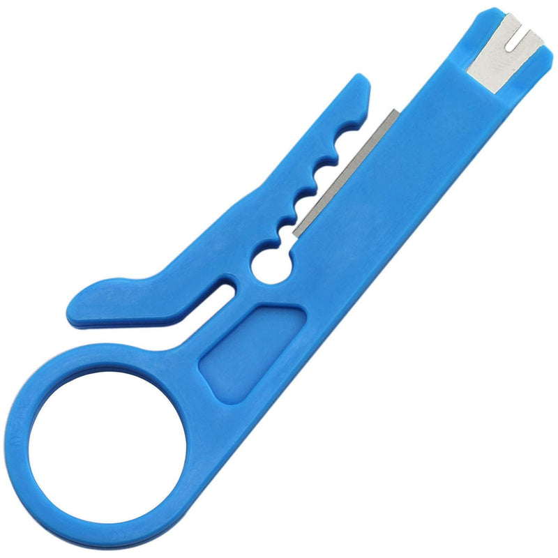RuiLing 3PCS Small Wire Stripper Portable Crimping Tool Blue/Yellow/Black UTP STP Network Cable Cutter Keystone Jack RJ45 Ethernet Module Impact Punch Down Tool