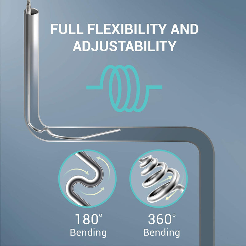 PerfectPrime TL1914SL K-Type Inconel 600 Flexible Thermocouple Temperature Sensor Probes -40~2012Â°F, 1mm / 300mm 1mm /300mm