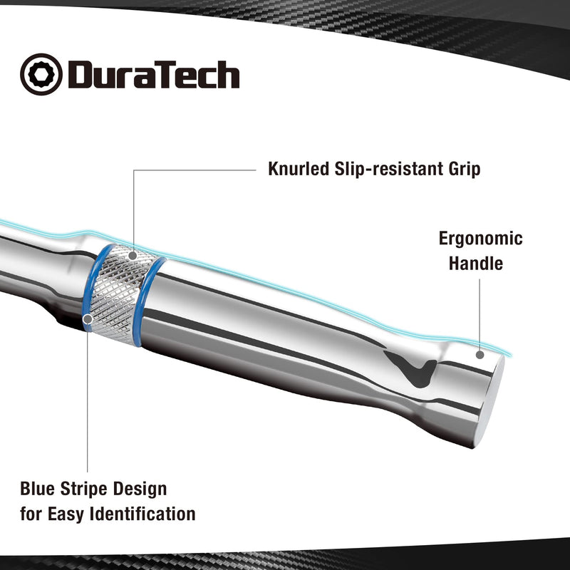 DURATECH 1/2-Inch Drive Ratchet Handle, Ratchet Wrench, Socket Wrench, 90-Tooth, Quick-release Reversible, Chrome Alloy Made 1/2''