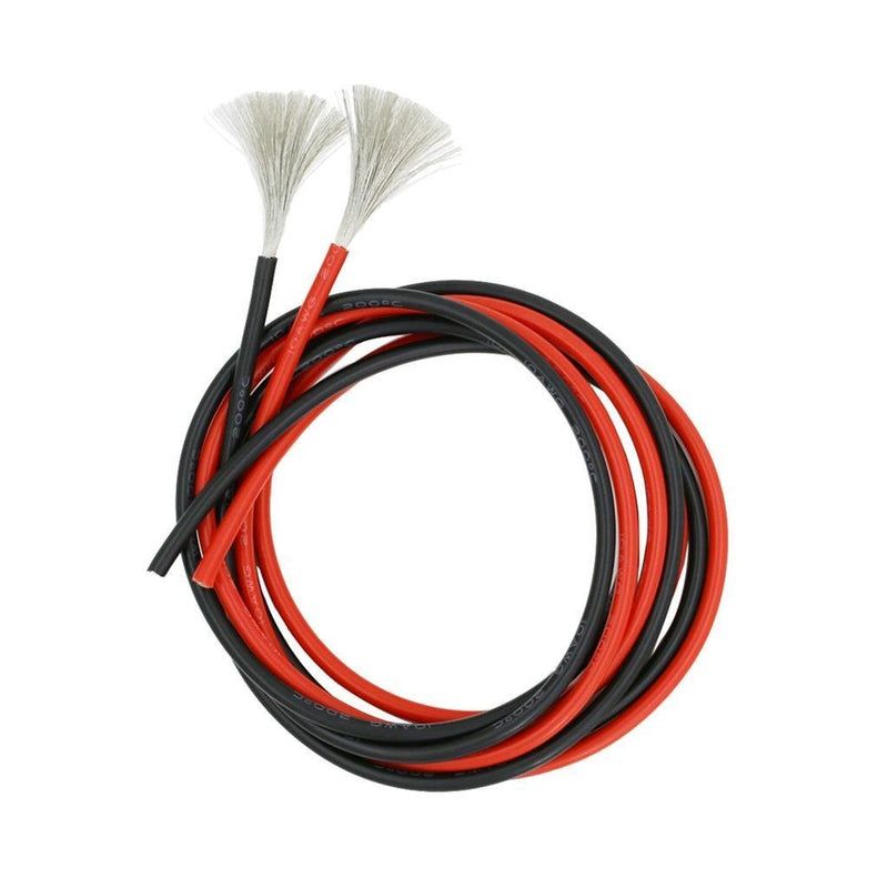 BNTECHGO 10 Gauge Silicone Wire 3 ft red and 3 ft Black Flexible 10 AWG Stranded Copper Wire 10 AWG 3ft red and 3ft black silicone wire red and black