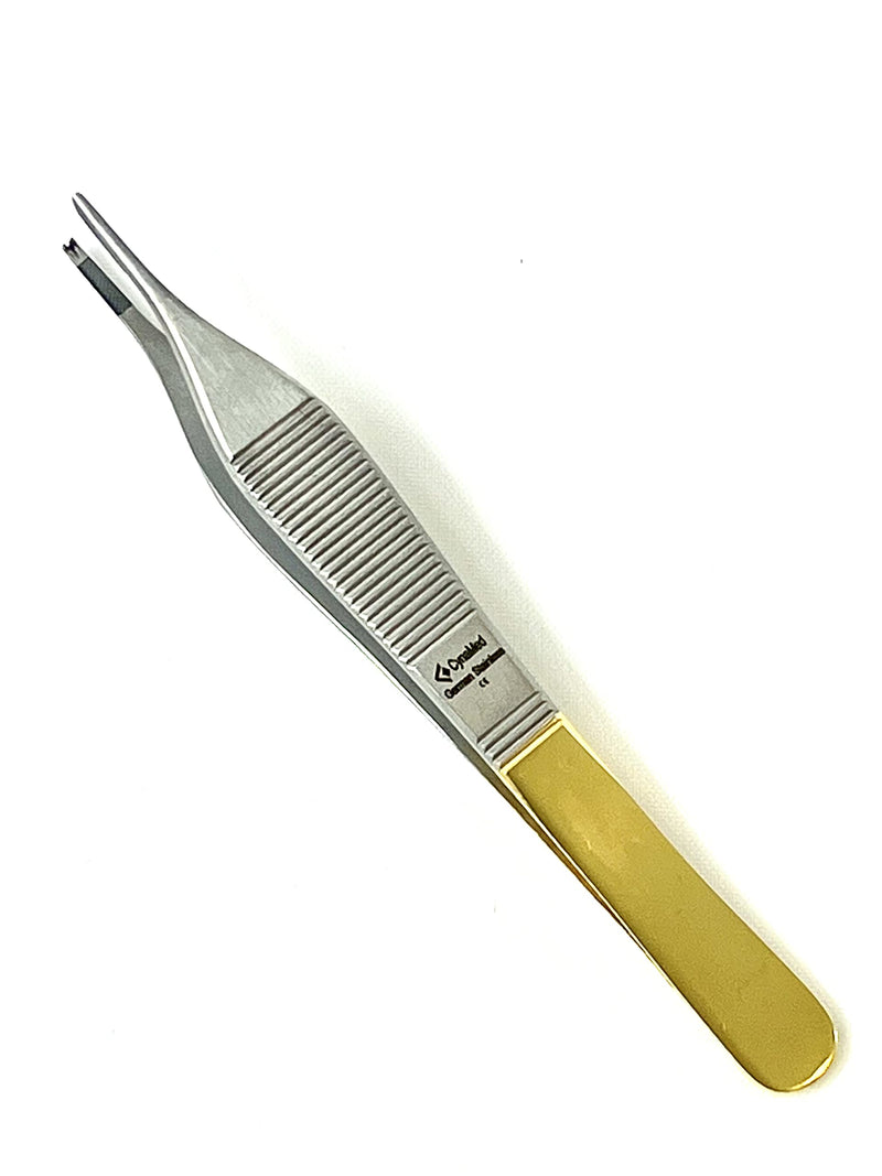 German Premium Tc Adson Tissue Forceps Toothed 1X2 4.75" Adson Kocher Configuration Surgical Veterinary Cynamed