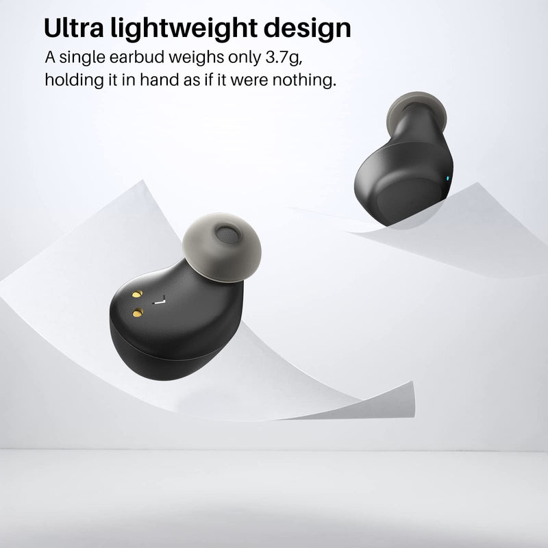 TOZO A1 Mini Wirelessâ€‚Earbudsâ€‚Bluetooth 5.0 in Ear Light-Weight Headphones Built-in Microphone, Immersive Premium Sound Long Distance Connection Headset with Charging Case, Black
