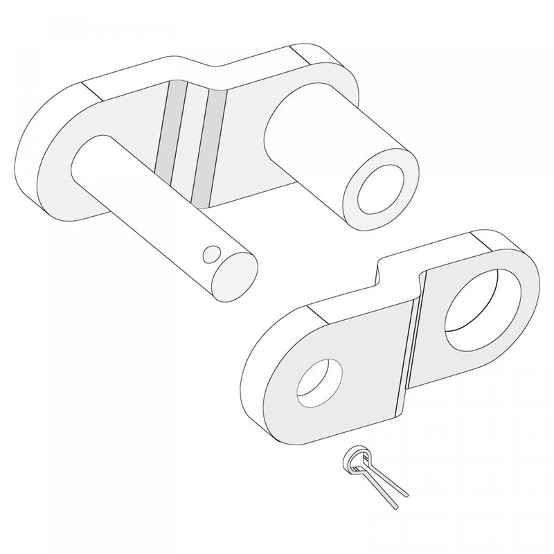 uxcell 10Pcs #40 Chain Offset Half Link Roller, 1/2" Pitch Carbon Steel, Standard Chain End Connector Split Links for 08A Chain