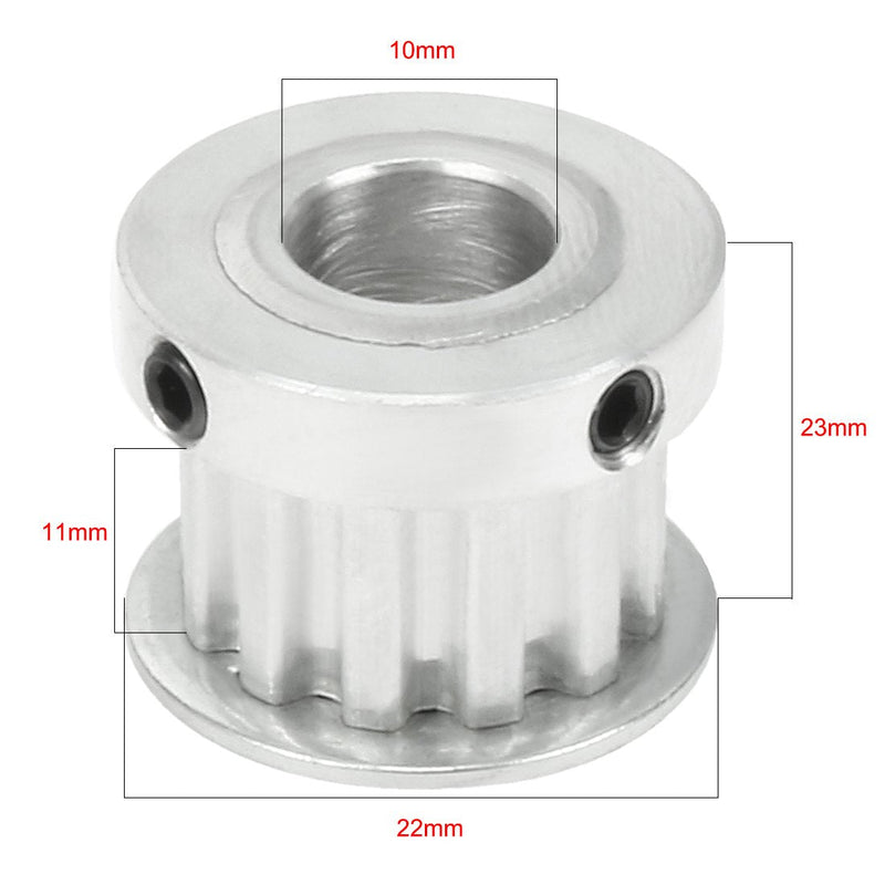 uxcell Aluminum 12 Teeth 10mm Bore 5.08mm Timing Belt Pulley for 10mm Belt