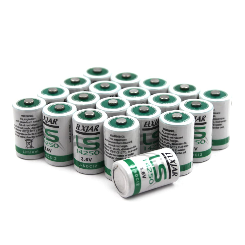 (20-Pack) 3.6V 1/2AA LS14250 Lithium for SAFT Water Meter Electricity Meter Gas