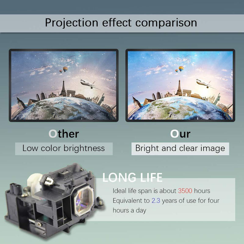 CTBAIER NP15LP Replacement Projector Lamp Bulb for NEC M260X M260W M300X M300XG M260XS M230X M271W M271X M311X with Housing