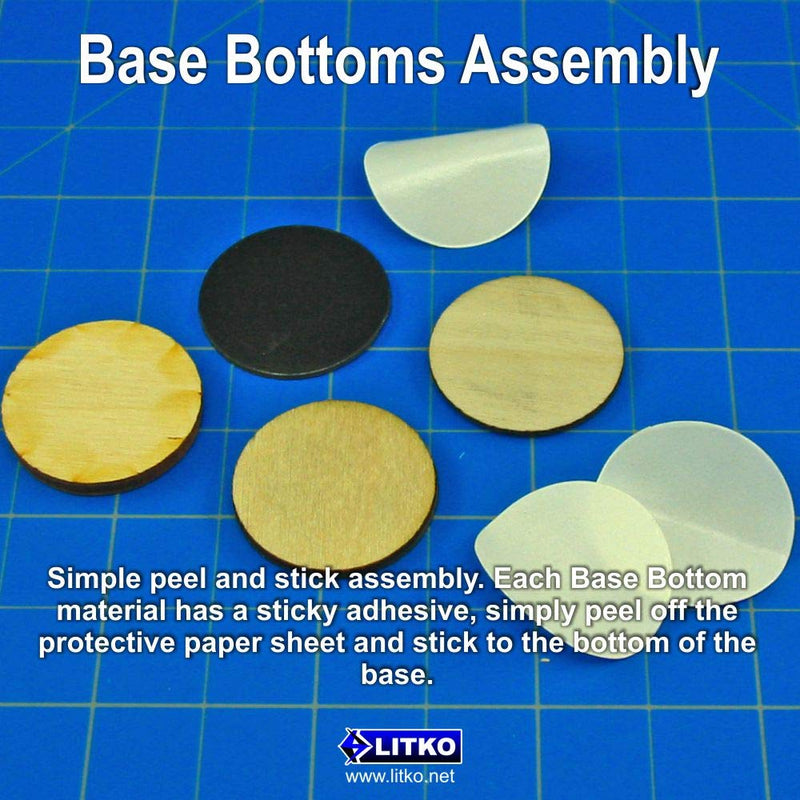 LITKO 25mm Circular Heavy Duty Flexible Magnet with Adhesive Backing (50)