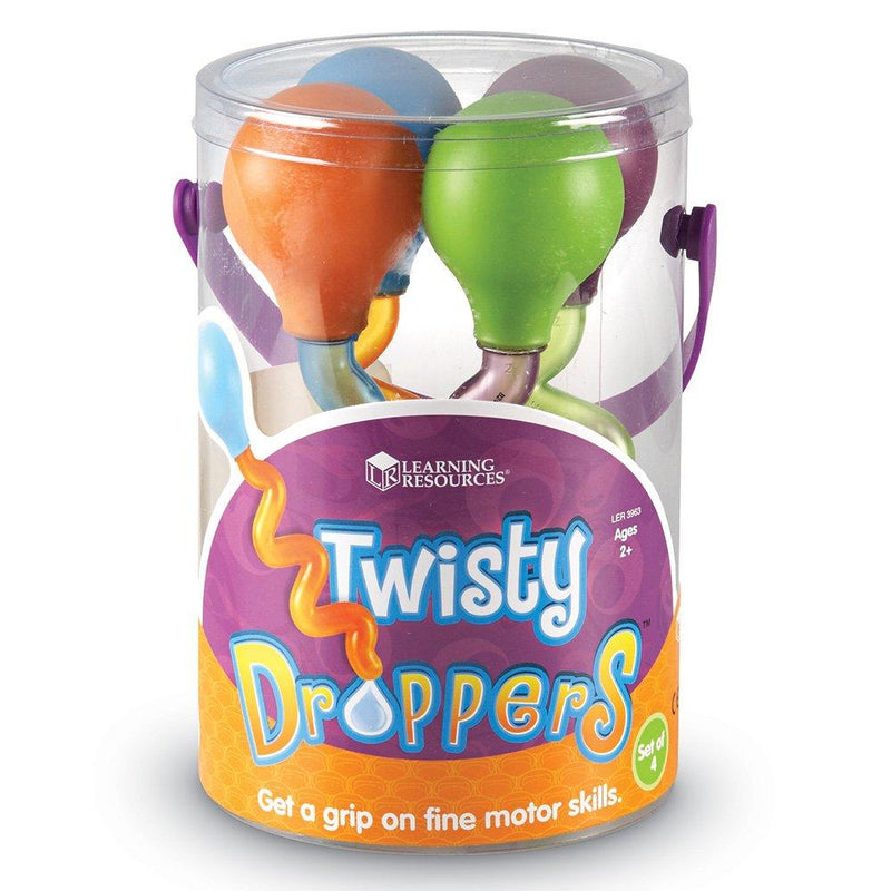 Learning Resources Twisty Droppers, Fine Motor Toy, Science Exploration, Water Dropper, Water Toys for Kids, Set of 4, Ages 2+