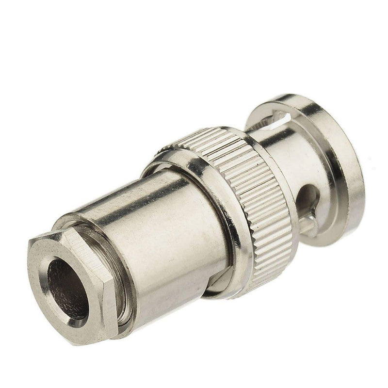 Eightwood BNC Male Plug Solder Clamp Connector 10-Pack Compatible with RG58 RG142 LMR195 Coax Cable