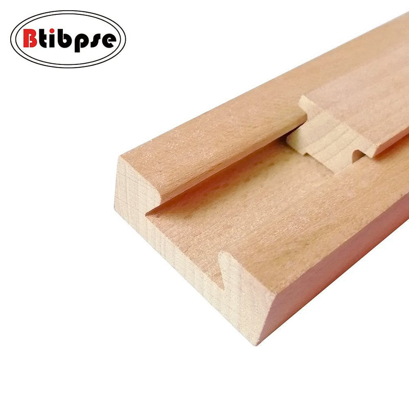 Btibpse Wooden Drawer Slides 50cm Classic Wood Center Guide Track (20'') 2