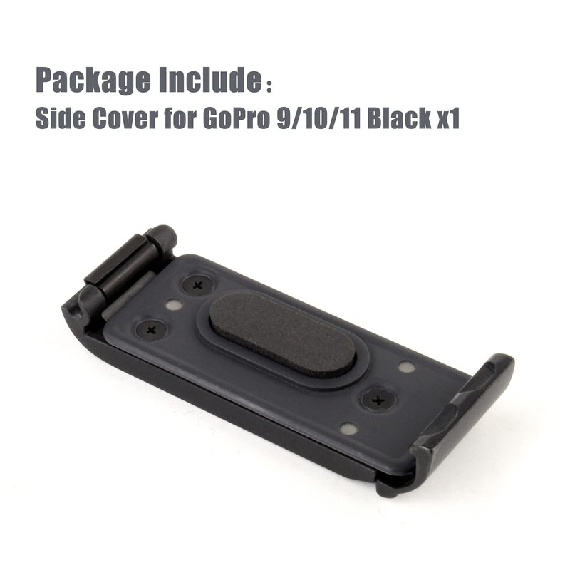 Aluminum Replacement Waterproof Battery Cover Side Door for GoPro Hero 9 10 11 Black, 33ft Waterproof Battery Door Repair Part Accessories for GoPro Hero 9 10 11 Black