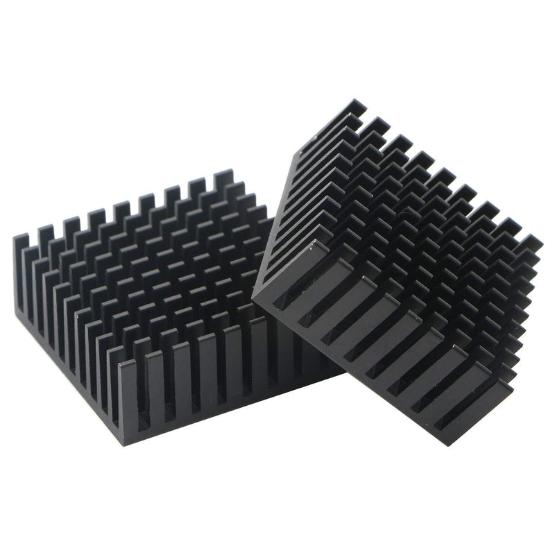 JIUWU Small Black Aluminum Heatsink Cooling Fin Module Radiator Cooler for Amplifier Transistor Semiconductor Devices 10 Pack