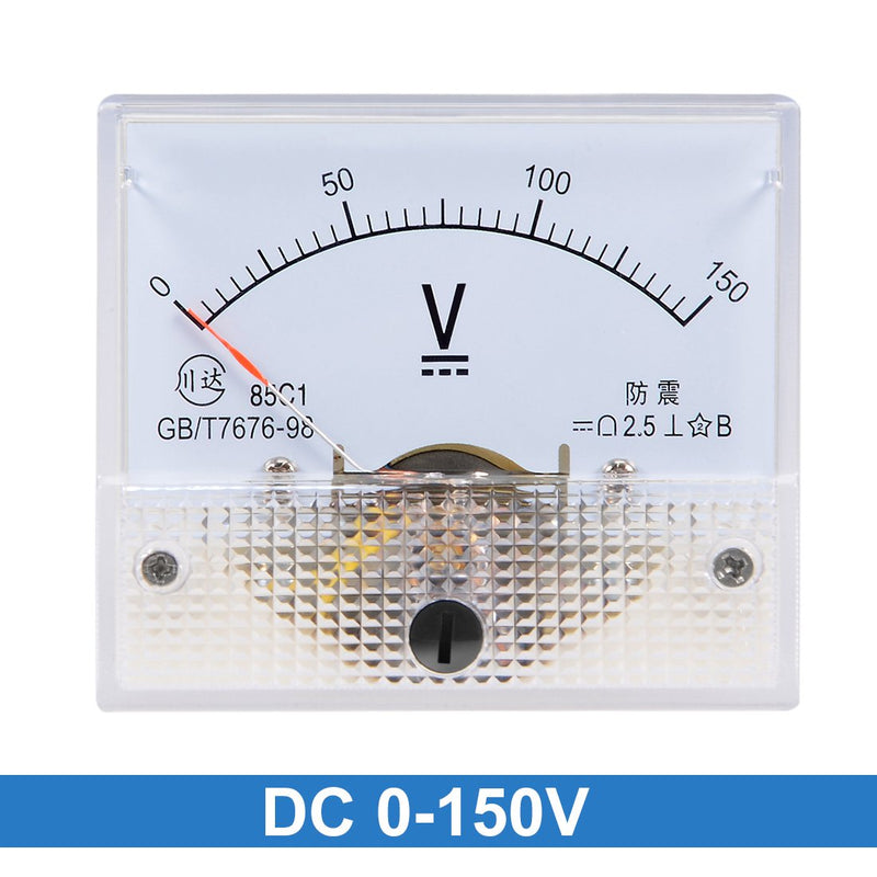 uxcell DC 0-150V Analog Panel Voltage Gauge Volt Meter 85C1 2.5% Error Margin