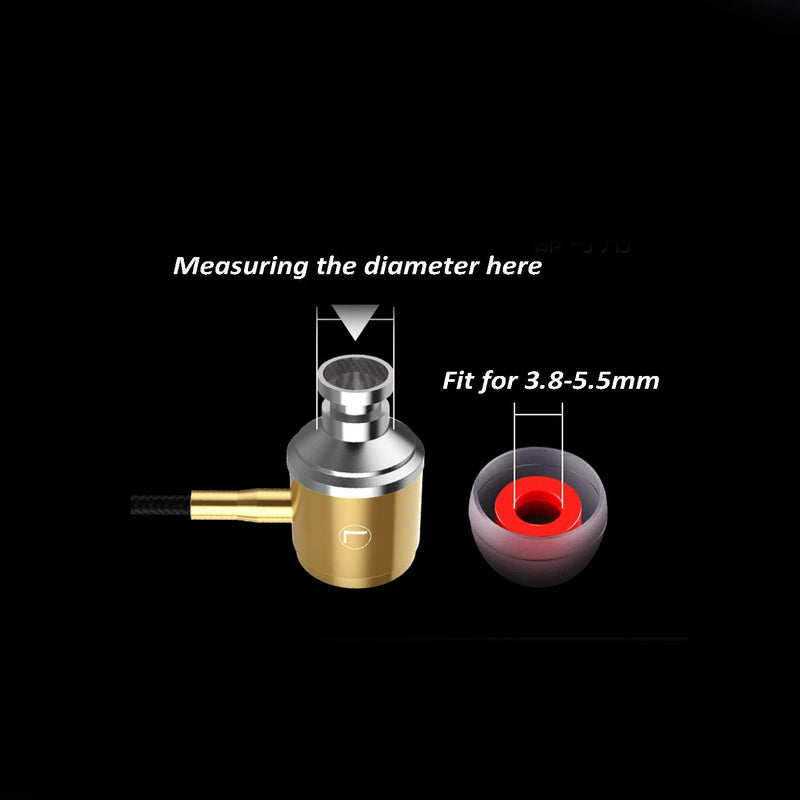 Silicone Replacement Ear Tips Earbuds Eargels for Mpow,Tozo Aukey, Senso,Hussar,Letscom etcÂ Bluetooth Earphones, 6 Paris(Black and Gray) Black and Gray