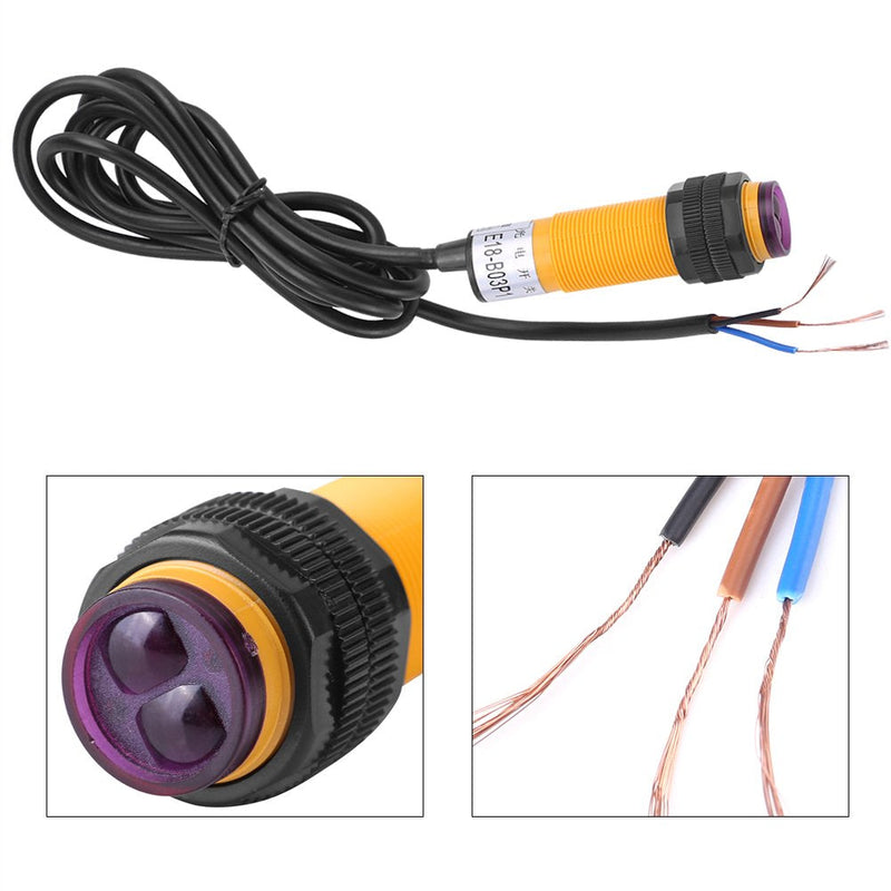 Photoelectric Switch Sensor E18-B03P1 5-30cm DC 3 Wire 6-36V PNP IR Photoelectric Sensor Switch