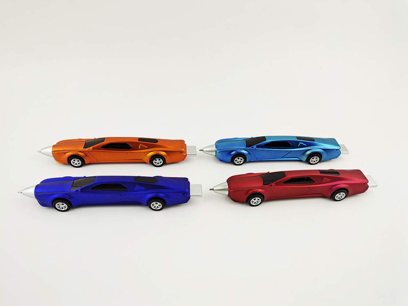 4PCS Sports Car Pens Car Ballpoint Pen Funny pens for Kids Novelty Pens Cute Pens Cool Kids Pens School Supplies Racing Car Pens Gifts for Children（Blue ink） Not pull back