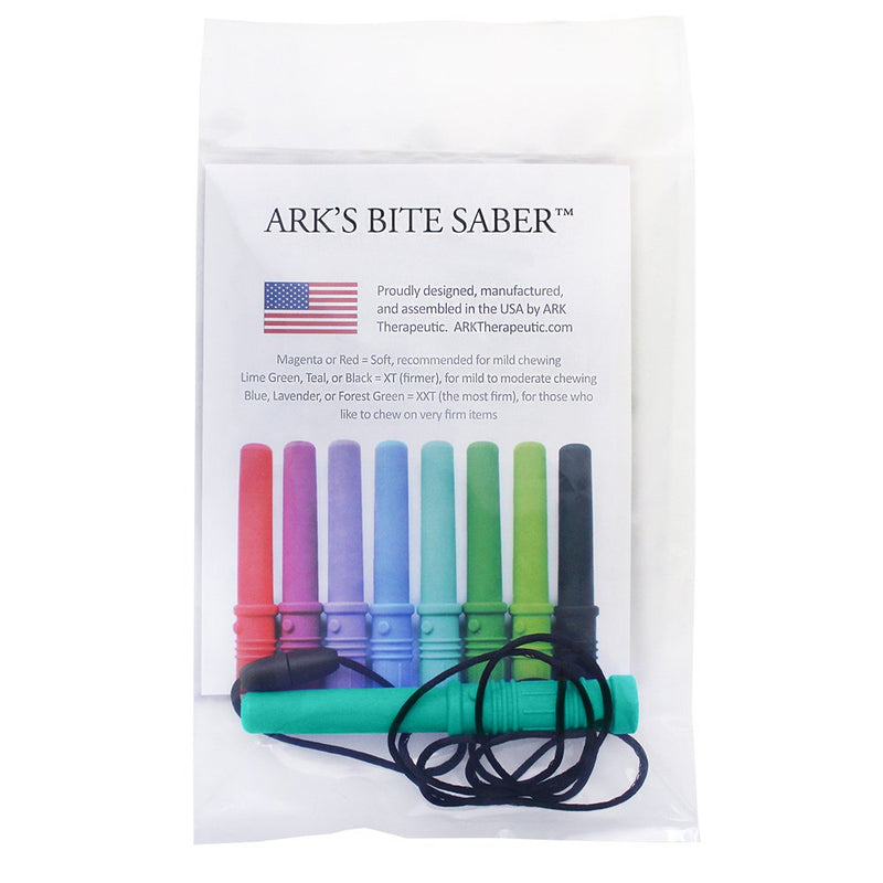 ARK's Bite Saber Sensory Chew Necklace XT for Mild to Moderate Chewing - Teal