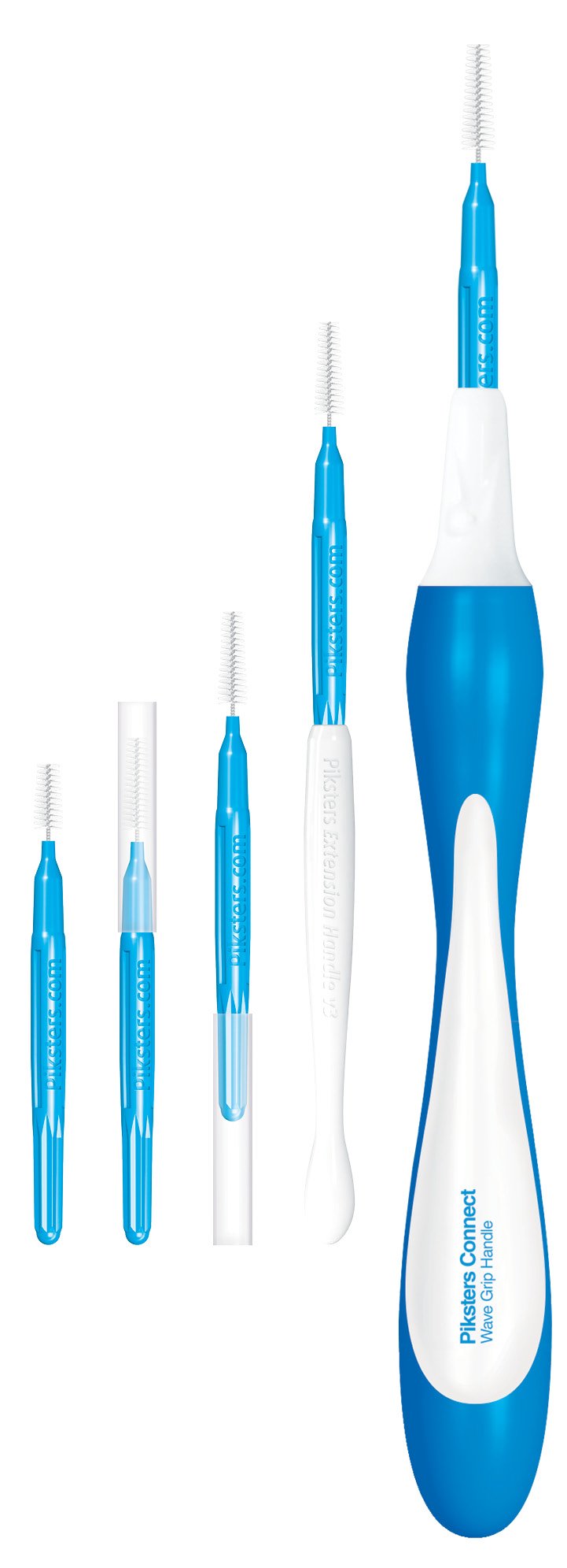 Piksters Interdental Brushes (40 Pack, Size 5 (Blue)) 40 Count (Pack of 1) Size 5 (Blue)