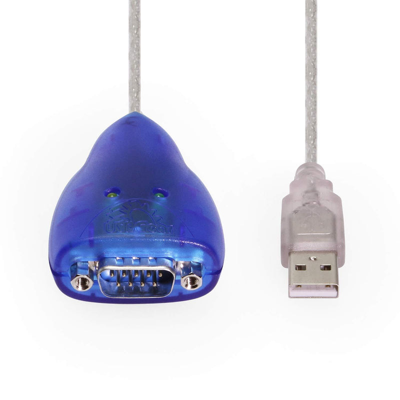 USBGear 6ft. USB to RS232 Converter for Windows 7 (32/64bit) FTDI CHIP RX/TX LED