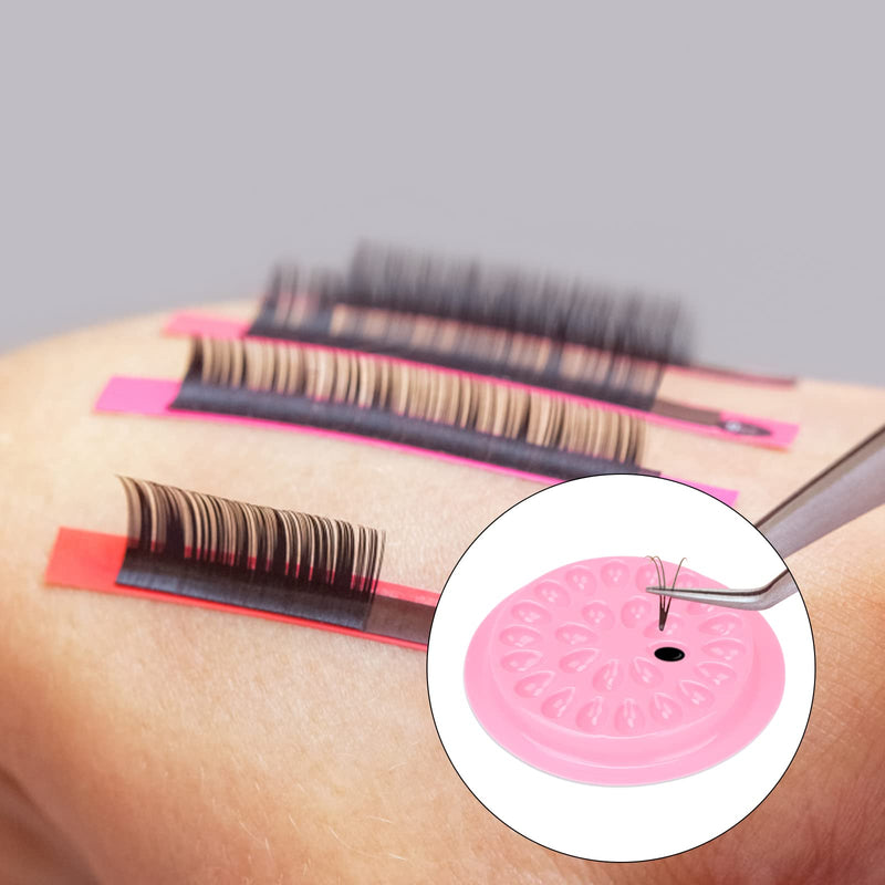 100PCS Flower Pallet Pad, False Eyelashes Extension Holder Plastic Pallet Pads for Eyelash Extensions (Baby Pink) 100PCS Baby Pink