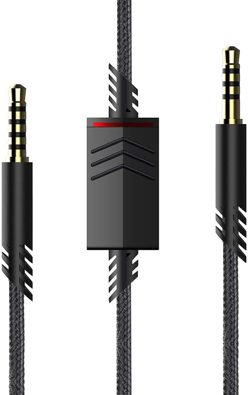 LecLooc Replacement A40 Cord Compatible with Astro A40 Headset, A40 Inline Mute Audio Cable for Astro A10/A40/A40TR Gaming Headset, Fit for PS5, PS4, Xbox Controller 6.5 Feet
