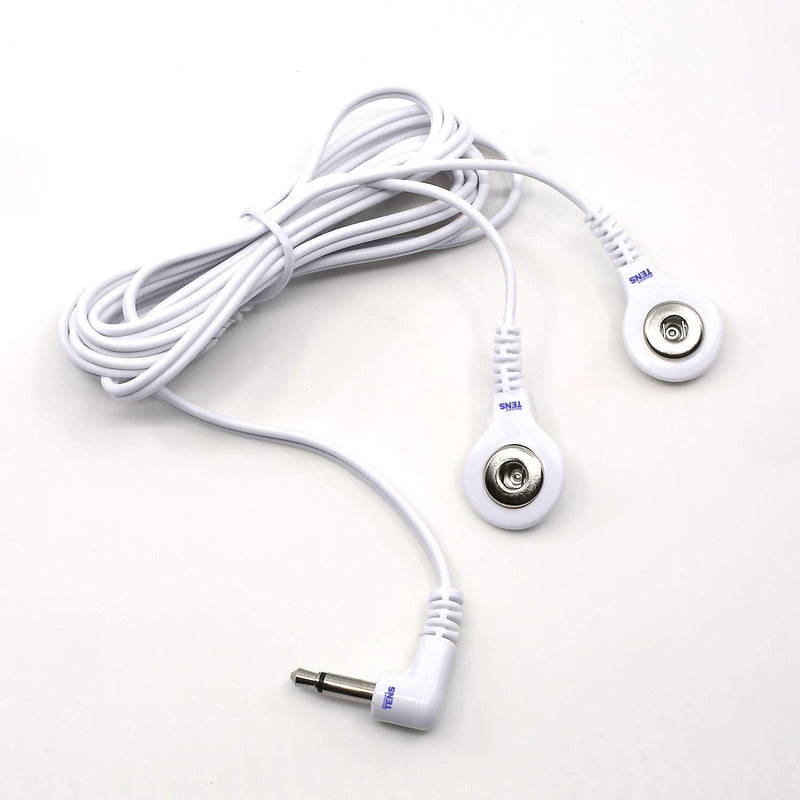 Tens Replacement Lead Wires, 2 Snap Connectors (2 Pack), Discount Tens Brand 3.5mm Plug (standard headphone size)