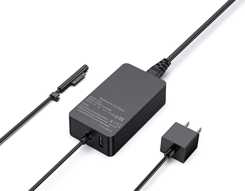 [Upgraded Version] Surface Pro Charger 65W for Surface Pro 3/4/5/6/7 Power Supply Adapter, Compatible for Both Microsoft Surface Book Laptop/Tablet，Works with 65W&44W&36W&24W (6.6 Ft Cord)