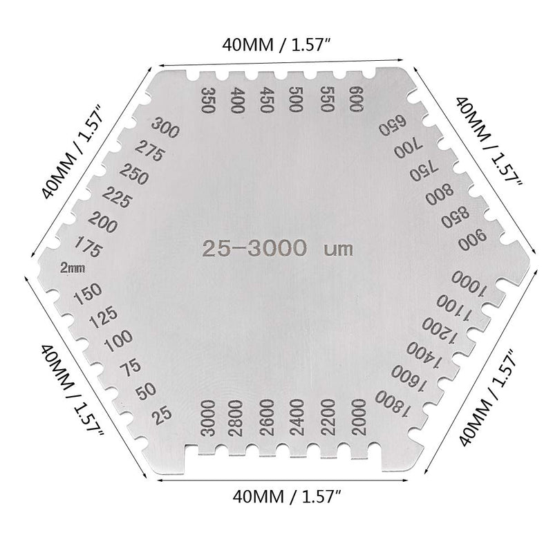 Reusable Stainless Steel Film Comb Wet Film Thickness Gauge Wet Film Gauge for Thickness Measure Paint Coating Thickness
