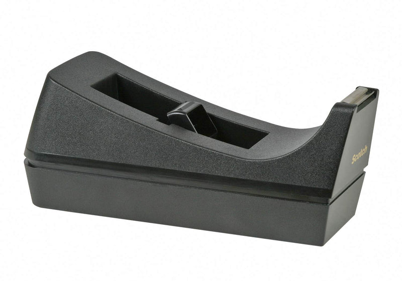 Scotch Classic Desktop Tape Dispenser C-38, Black, 1 in Core, Made From 100% Recycled Plastic, 1 Dispenser (C-38)