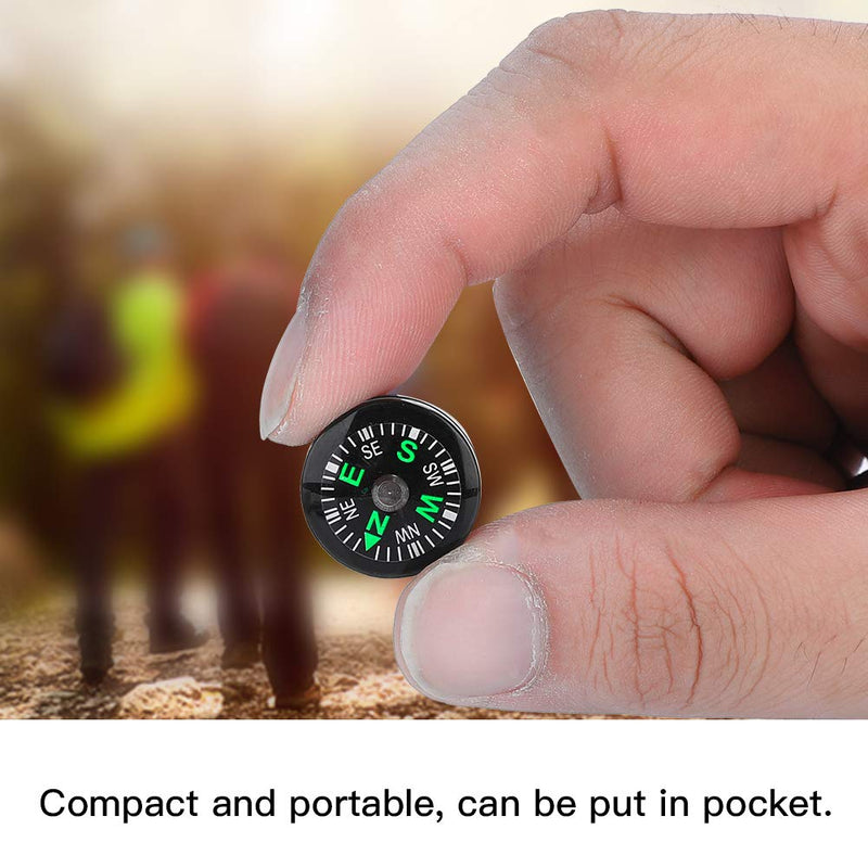 12 Pcs Button Compass, 20mm Mini Pocket Oil Filled Compass for Hiking Camping Outdoor Activities Accessory