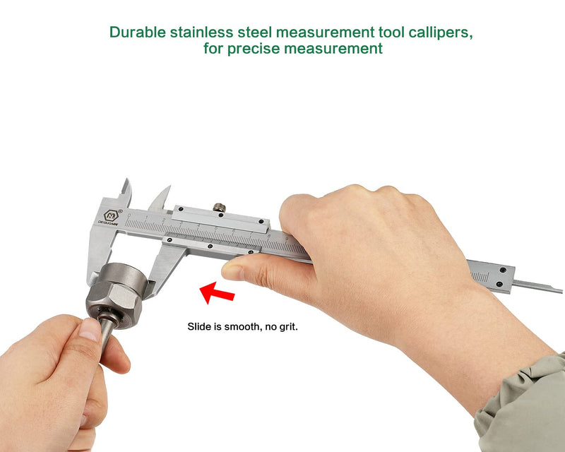 oumuik Vernier Caliper 150mm 6 Inch Stainless Steel Micrometer Measuring Tool